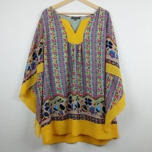 Umgee Floral Boho Long Sleeve Blouse XL